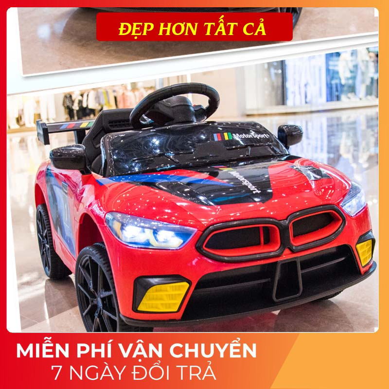Xe Ôtô điện trẻ em 808 kiểu dáng BMW bé tự lái có điều khiển từ xa , lỗi 1 đổi 1D