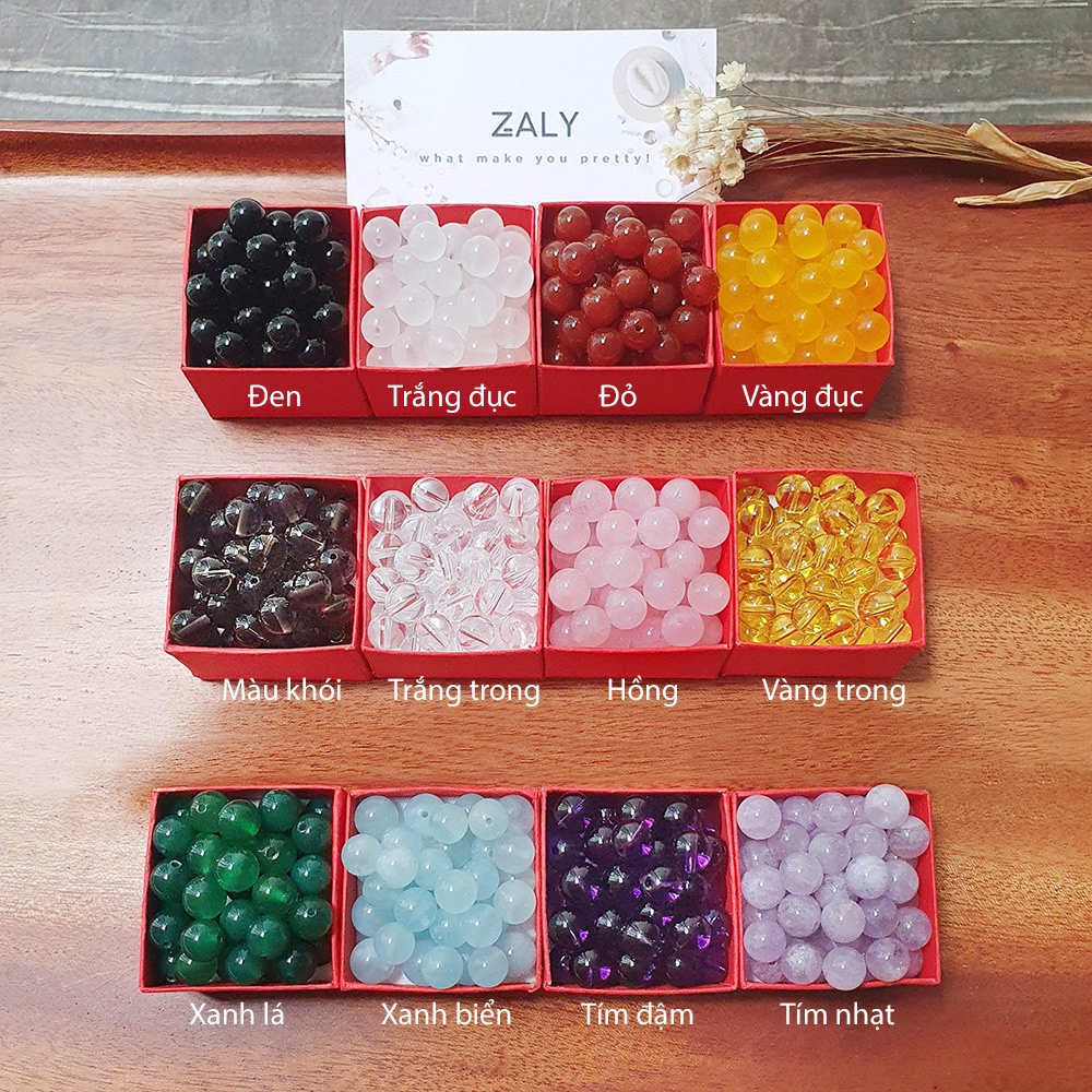 Hạt vòng đá phong thủy nguyên liệu hạt xâu vòng tay handmade (Giá bán 1 hạt) Zaly