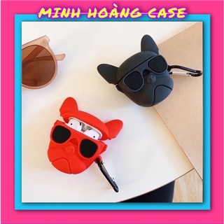 Case Airpod 1/2 chó đỏ đen (lấy tương tác)