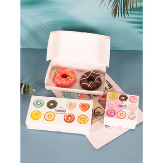 Set 1 / 2 / 3 / 4 hộp đựng bánh Donut sử dụng một lần tiện lợi