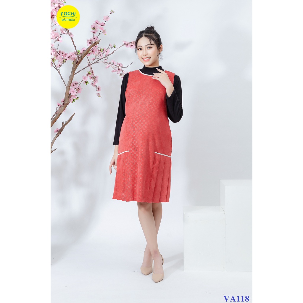Áo Giữ Nhiệt Mẹ Bầu FOCHI Màu Đen, Cổ 3 Phân, Chất Cotton Sài Gòn Tự Nhiên Co Giãn 4 Chiều AA042