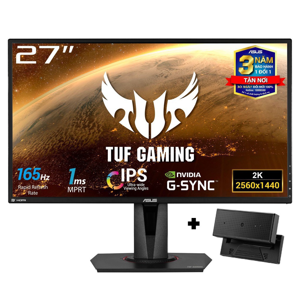 [ELBAU7 giảm 7%] Màn hình ASUS TUF VG27AQ (27-inch WQHD/IPS 2K/165Hz/1ms/G-SYNC)