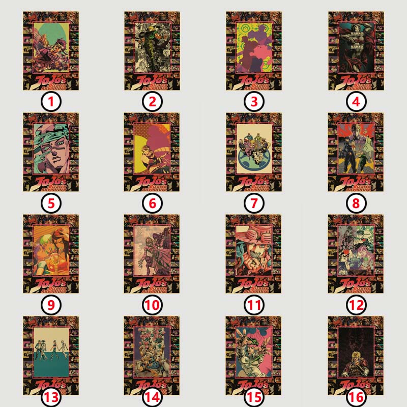 Poster Dán Tường Trang Trí In Hình Anime JoJo Bizarre Adventures Nghệ Thuật