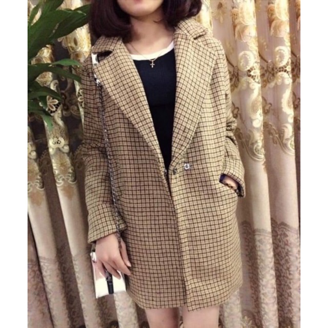 Áo dạ vest kẻ Sang Chảnh