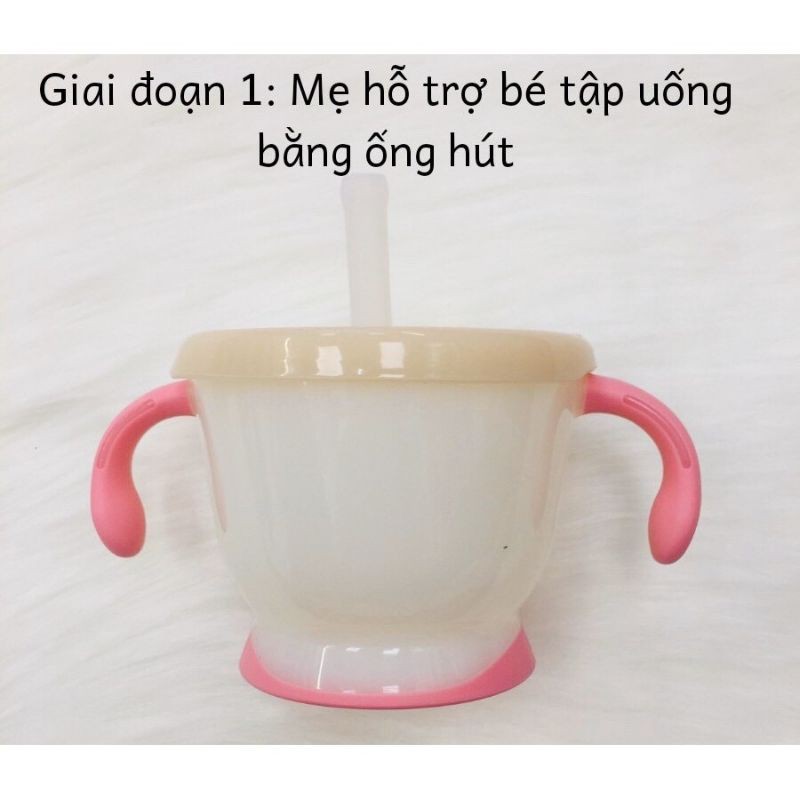 Cốc tập uống 3 giai đoạn Ri  chell Nhật Bản Chính Hãng