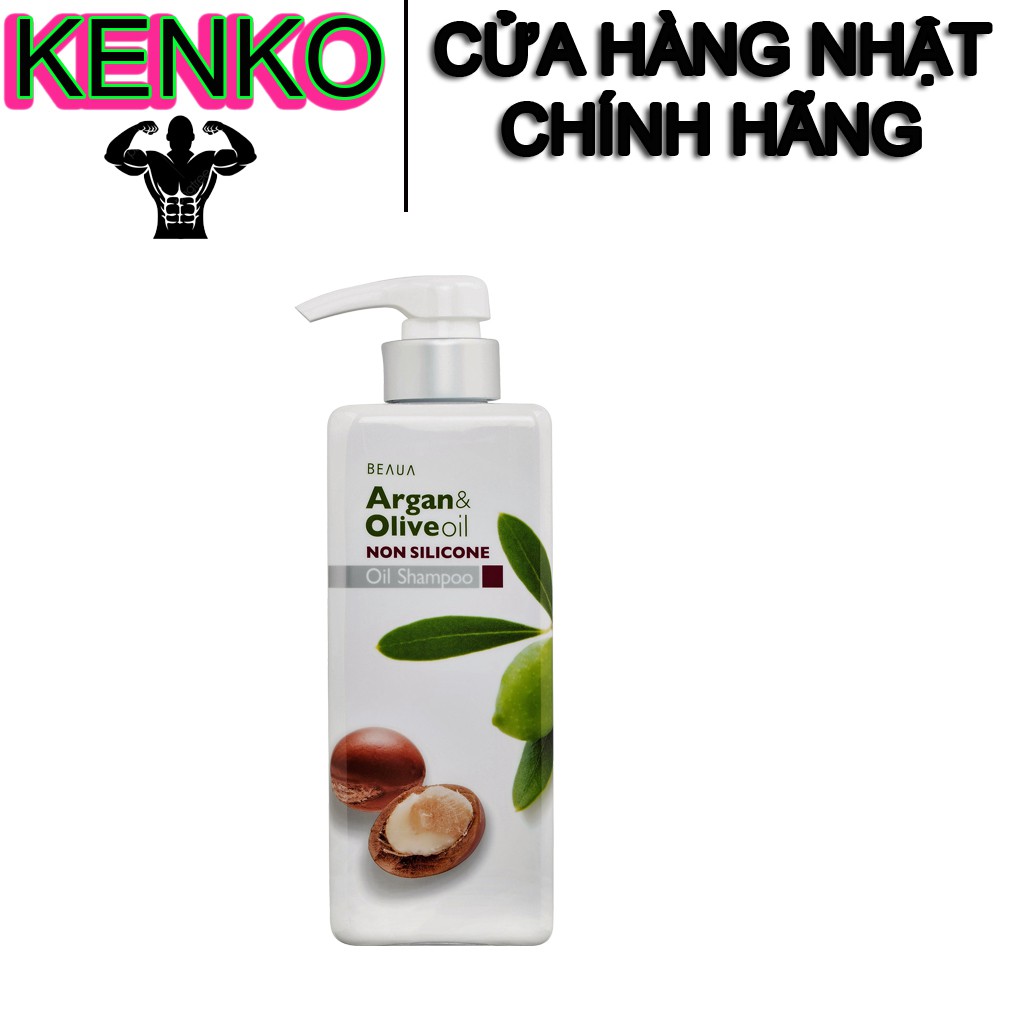 Dầu gội Beaua chiết xuất từ hạt Argan và dầu oliu 550ml - HÀNG NỘI ĐỊA NHẬT