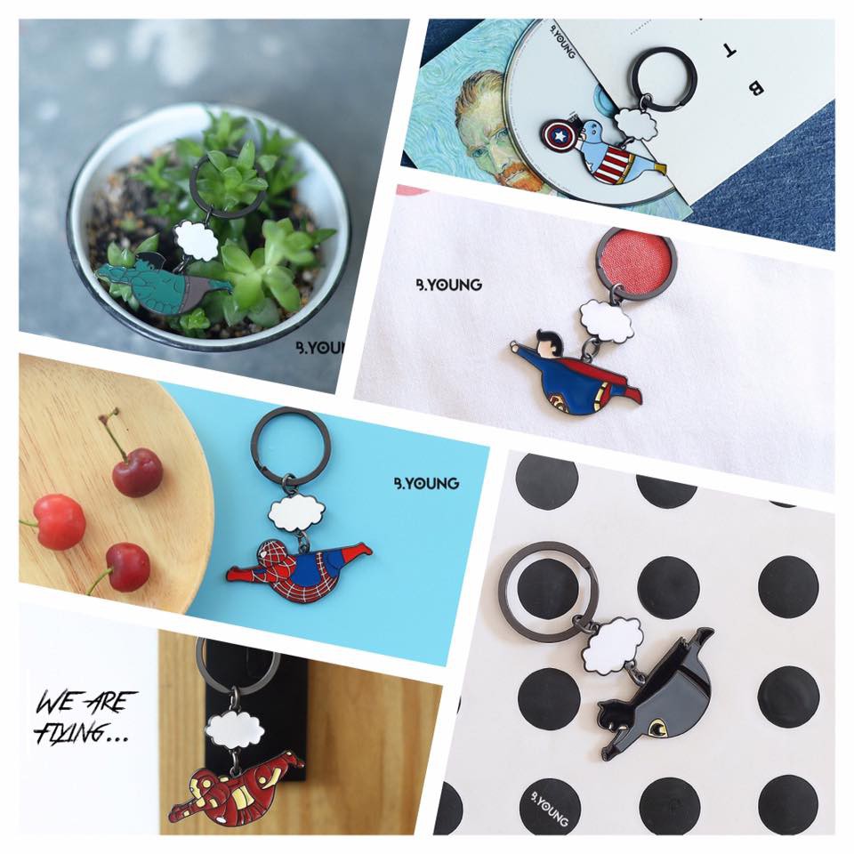 Móc khóa siêu anh hùng bụng bự