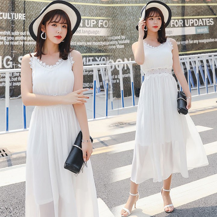 FREESHIP ĐƠN 99K_Đầm maxi xô hai dây viềm ren | BigBuy360 - bigbuy360.vn