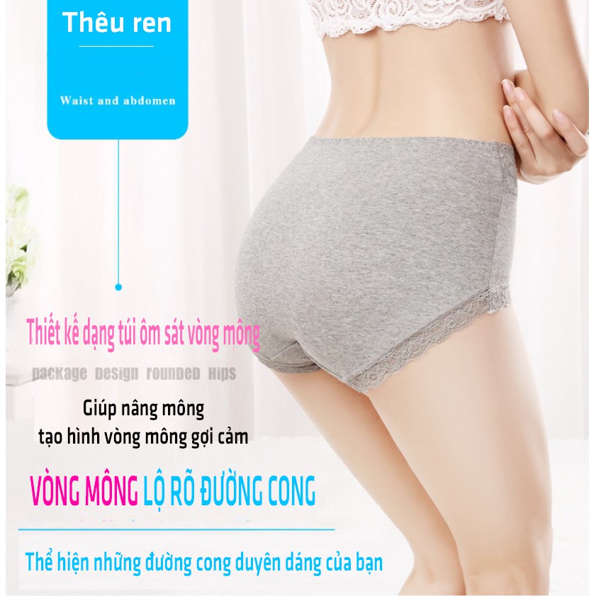 Quần Lót Cotton Không Hằn Kháng Khuẩn Chống HPV Big Size Cạp Vừa , Mã QL06