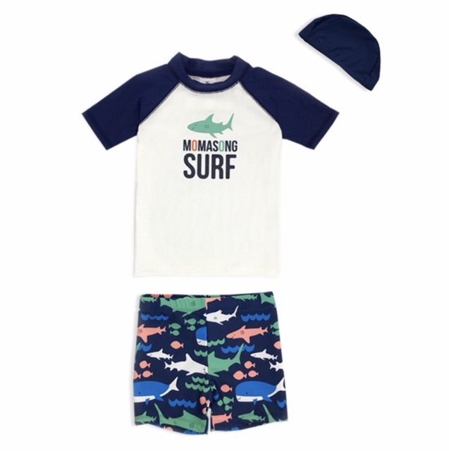 Đồ bơi hình cá mập, surf, hiệu Momasong cho bé 10-35kg, hàng cao cấp, đồ bơi đẹp cho bé trai, hàng xuất Nhật