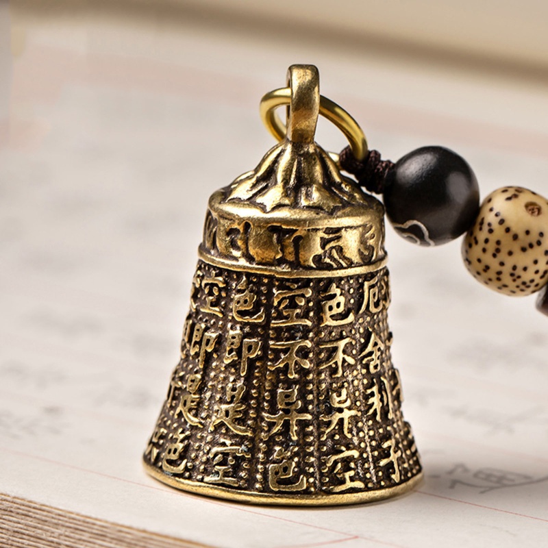 Chuông Phật Bằng Đồng Thau Handmadeu1 Phong Cách Cổ Điển Dùng Treo Chìa Khóa / Trang Sức