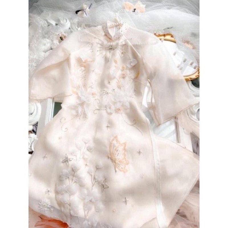 Áo Dài Cách Tân Nữ Tay Ngắn Cao Cấp