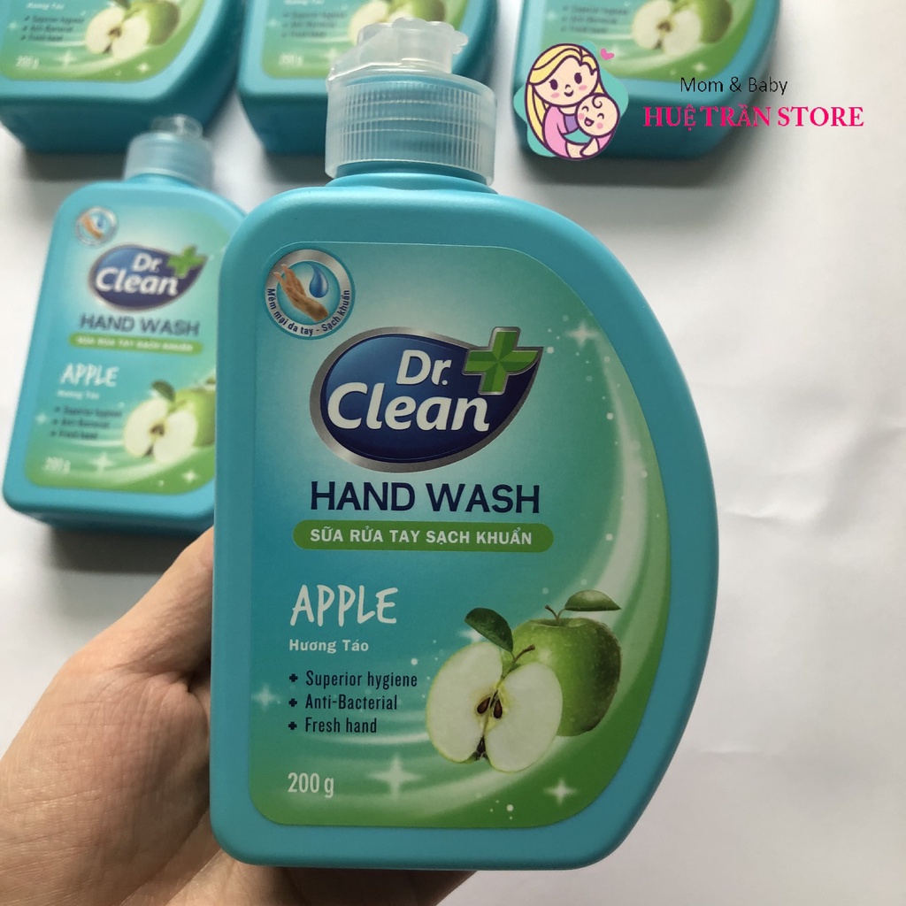 Sữa rửa tay diệt khuẩn Dr.clear 200 ml, Tay Trắng, Mềm Mại, Hương Thơm Dễ Chịu