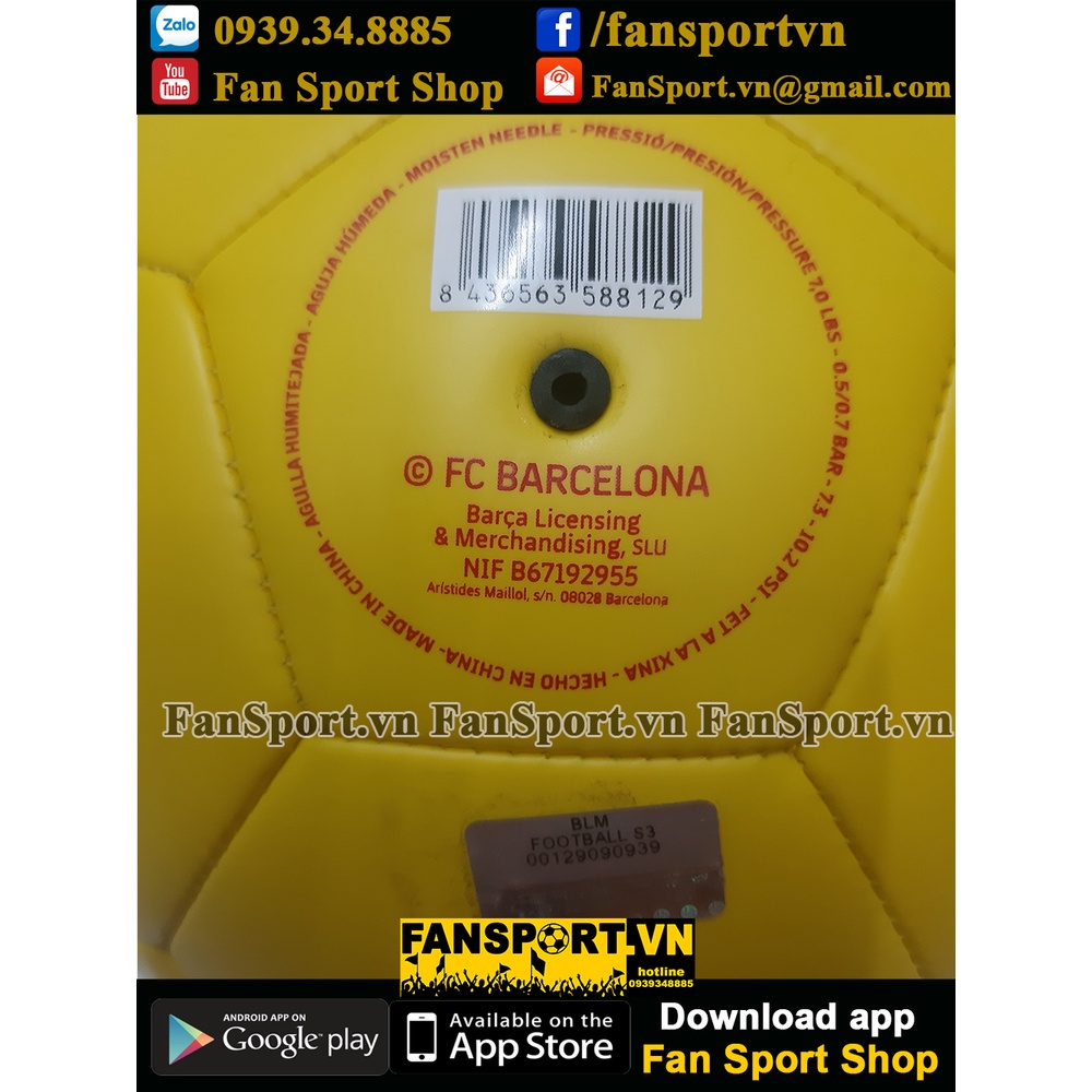 Trái bóng Ball Barcelona 2019 2020 2021 four shirt yellow official size 5