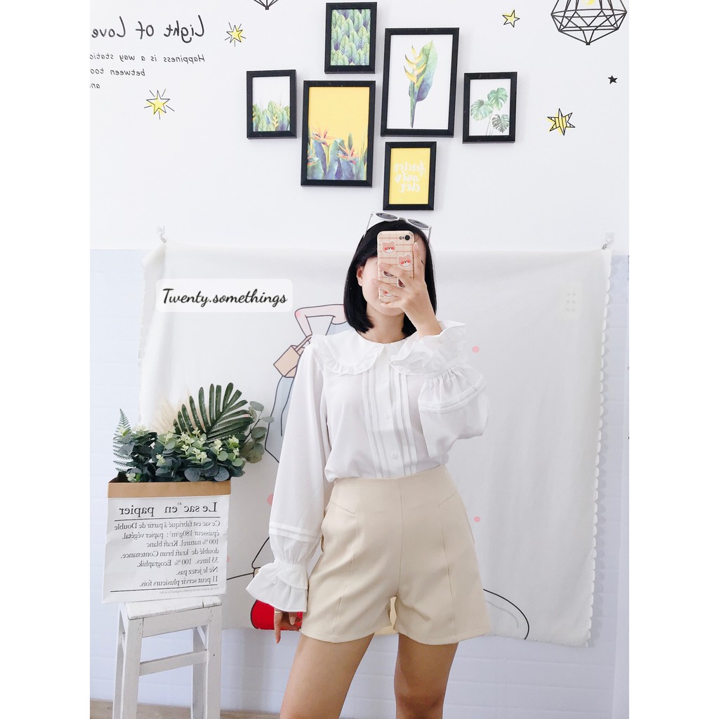 QUẦN SHORTS KHÓA KÉO SAU TÔN DÁNG (ảnh thật/sẵn/video)