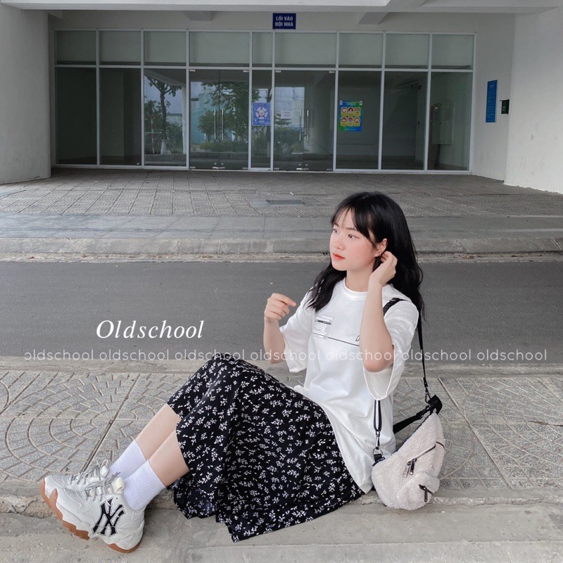 CHÂN VÁY HOA ULZZANG CẠP CHUN (ảnh thật/sẵn)