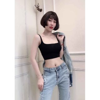 Áo 2 dây croptop vải porip đẹp