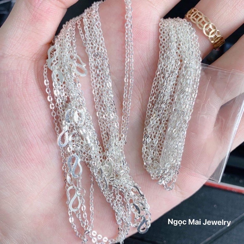 Dây công bạc ta mắt xích đơn sáng đẹp giá siêu rẻ - Ngọc Mai Jewelry