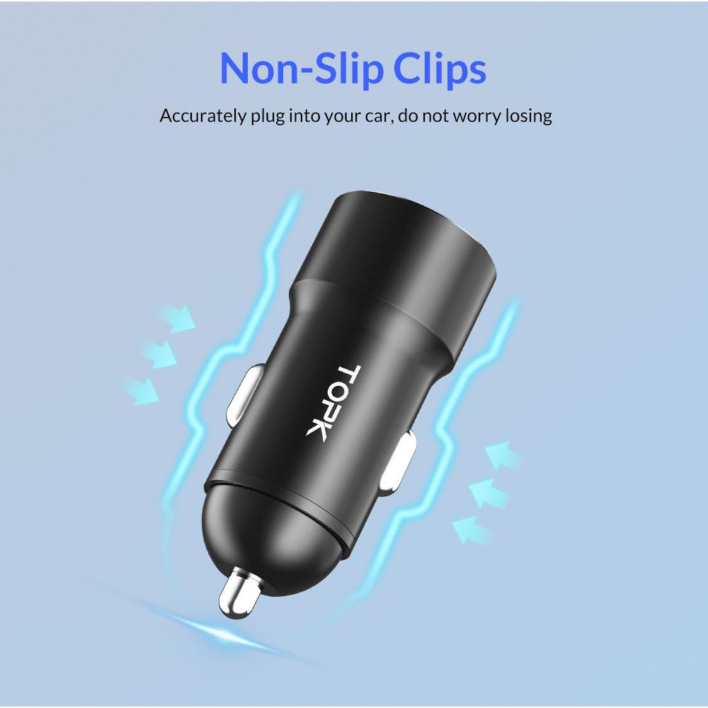 Tẩu sạc xe hơi TOPK G102Q USB 3.0, Sạc nhanh QC3.0 cho iPhone, Samsung, Xiaomi, Huawei