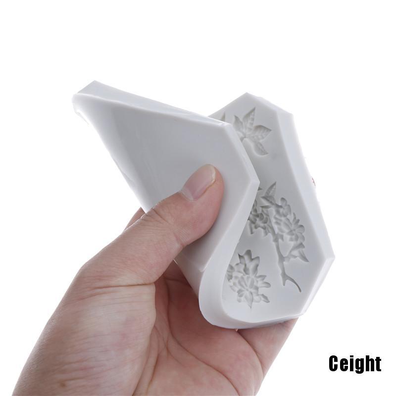 Khuôn silicone làm bánh hình chú chim và hoa đáng yêu