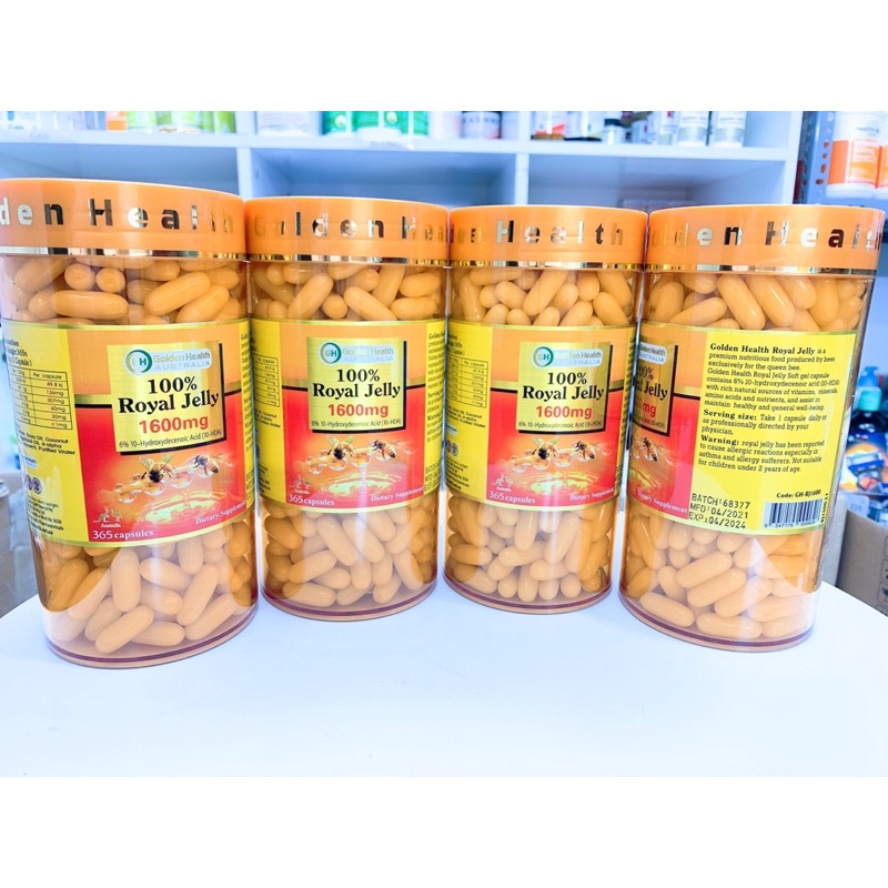 GOLDEN HEALTH Viên Sữa Ong Chúa - Royal Jelly 1600mg Hộp 365 Viên