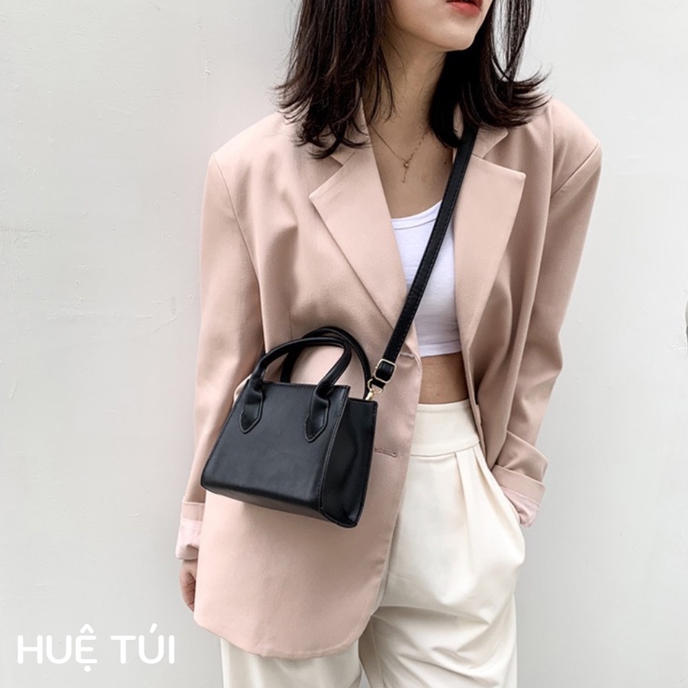 Túi xách đeo chéo phong cách trẻ trung thời trang hai quai trơn TX03