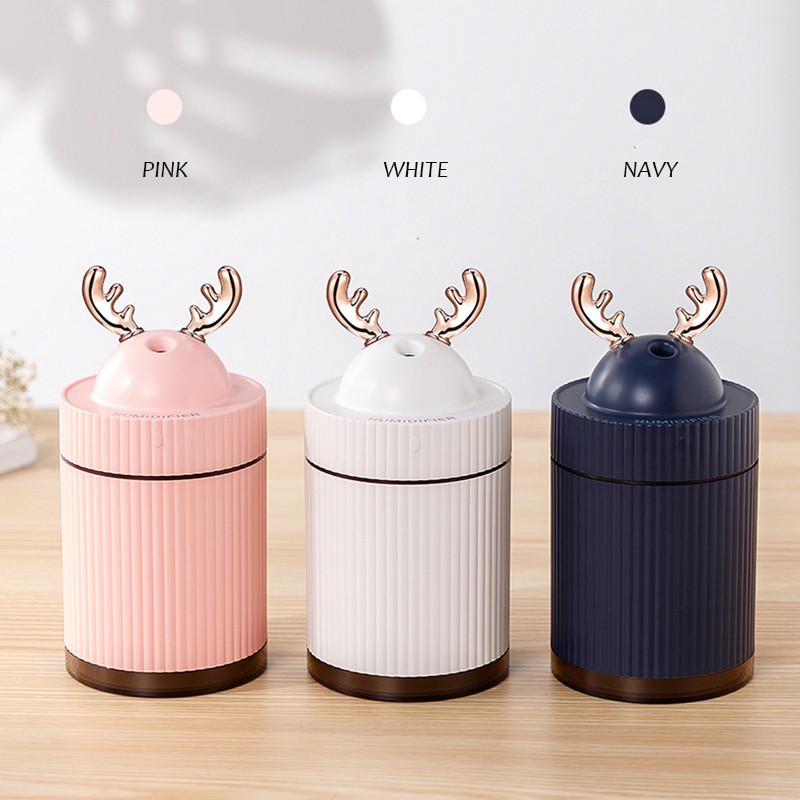 Fnelse Máy tạo độ ẩm khuếch tán tinh dầu đầu cắm USB 260ml tích hợp đèn