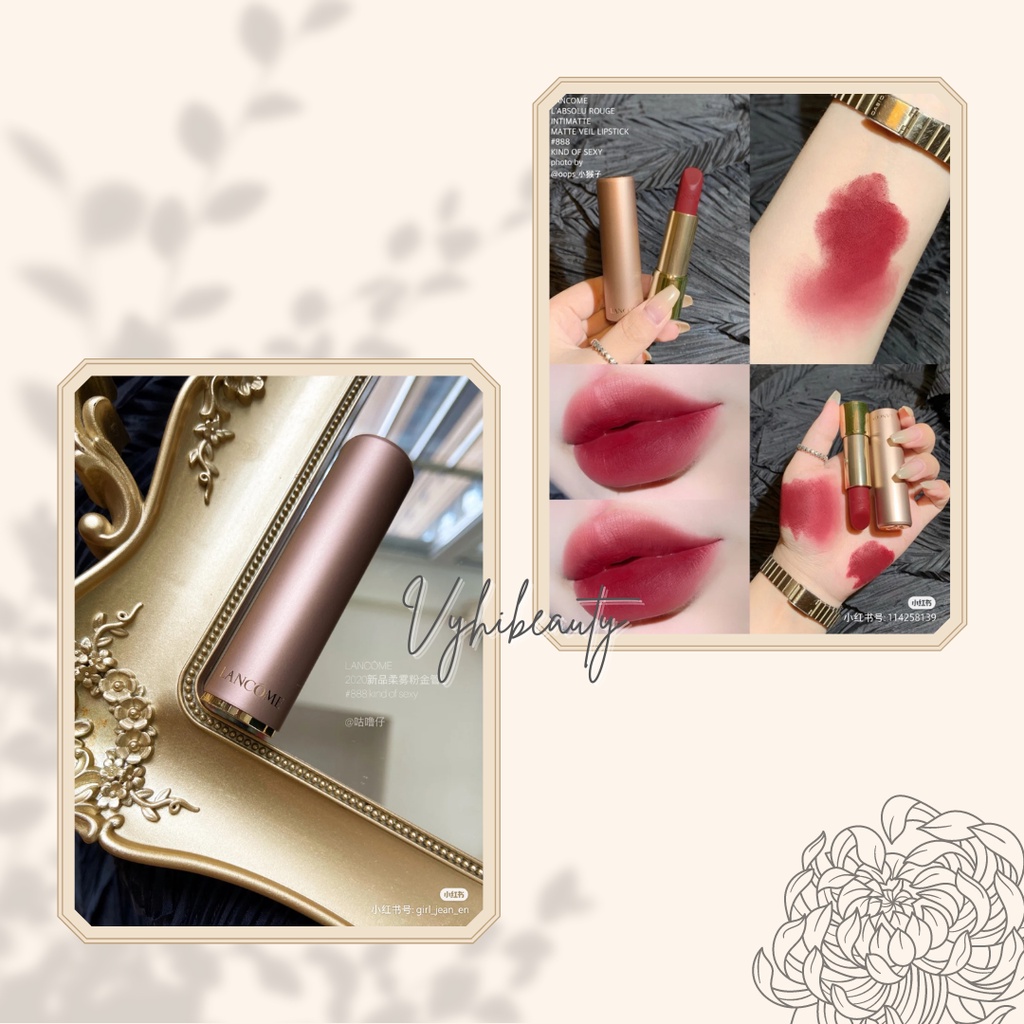 Son Lancome L'absolu Rouge Intimatte vỏ bạc