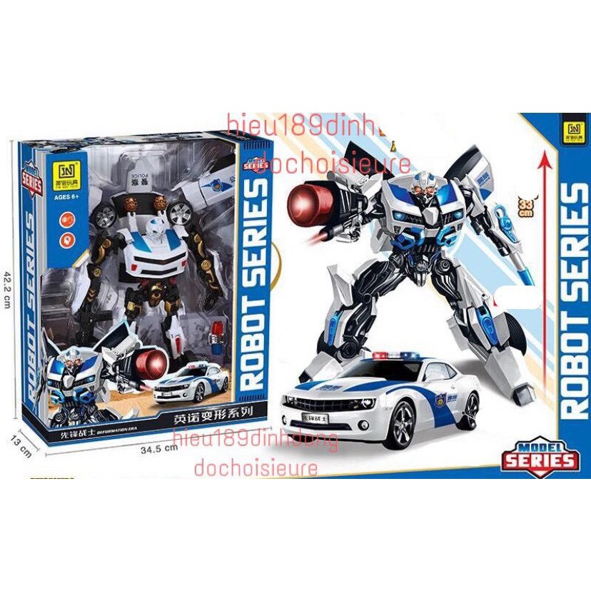 Lắp ráp xếp hình Robot transformers biến hình xe oto cảnh sát bumblebee