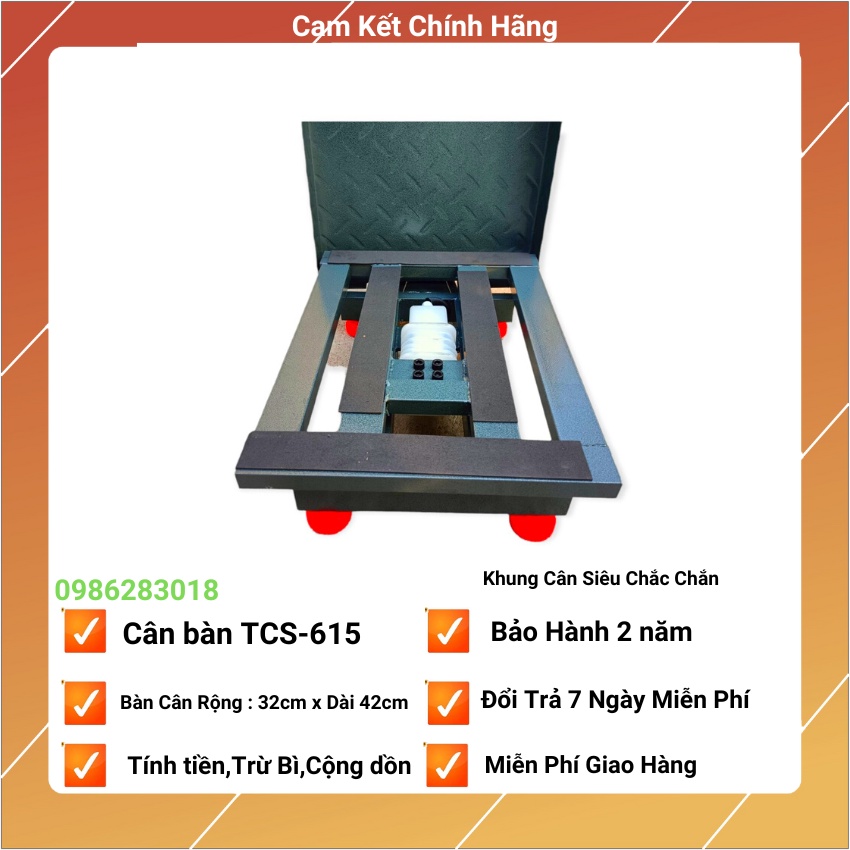 [ BẢO HÀNH 24 THÁNG ] Cân tính tiền điện tử cân bàn TCS - 615 ( 100KG &amp; 150KG ) dùng cho cân hàng hóa kho bãi