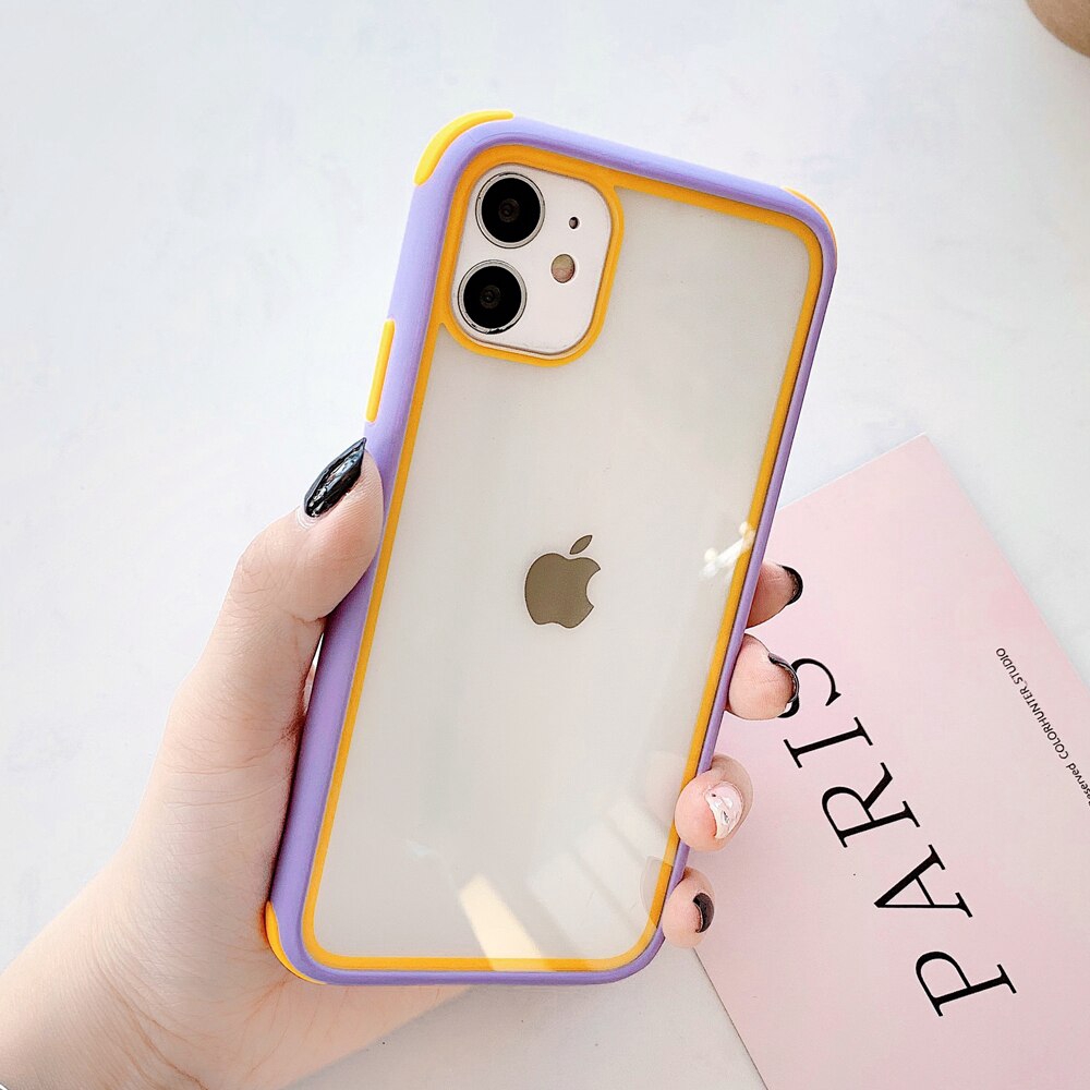 Ốp Lưng Trong Suốt Có Khung Đỡ Cho Iphone 11 Pro Max Xs Se 2 Xr X 7 8 6 6s Plus | BigBuy360 - bigbuy360.vn