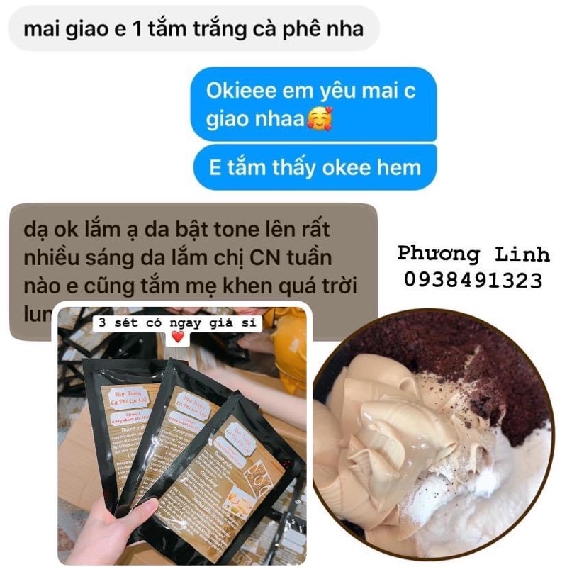 Tắm Trắng Cà Phê Bật Tone Mạnh