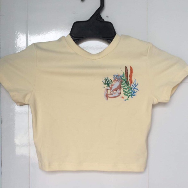 Áo croptop brand Libé màu vàng nhạt size S mới mặc thử một lần chật nên cần pass trong nội thành thành phố hồ chí minh..