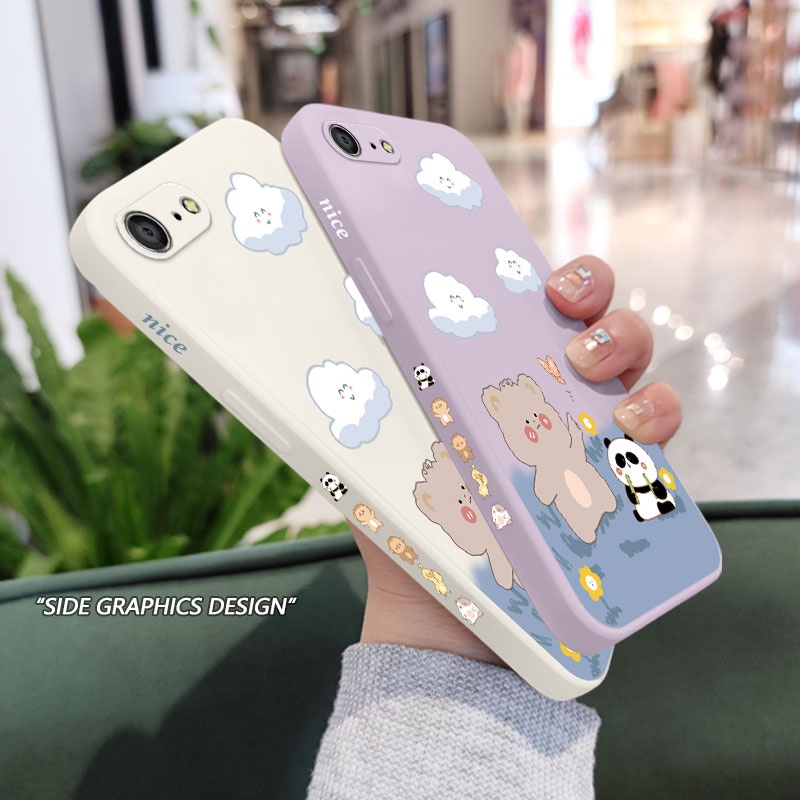 Ốp Điện Thoại Silicon Dẻo Hình Gấu Trúc Dễ Thương Cho IPhone 8 7 6 6S Plus SE 2020
