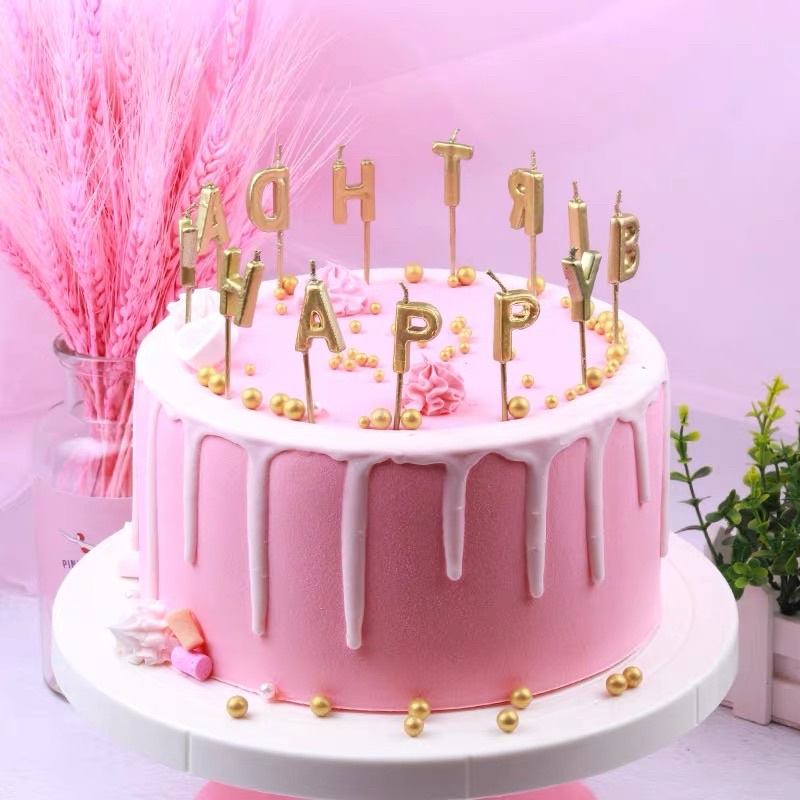 (Loại đẹp) Set nến HAPPY BIRTHDAY trang trí sinh nhật J89