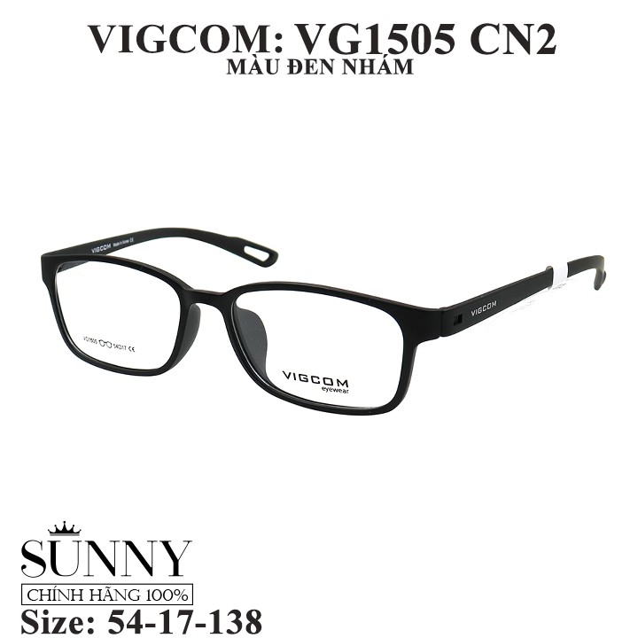 Gọng kính nam nữ thời trang Vigcom VG1505 nhiều màu chính hãng, thiết kế dễ đeo bảo vệ mắt