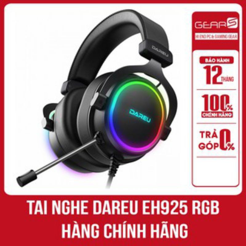 Tai Nghe cao cấp Gaming Dareu EH925 RGB Mic Liền - Hàng Chính Hãng