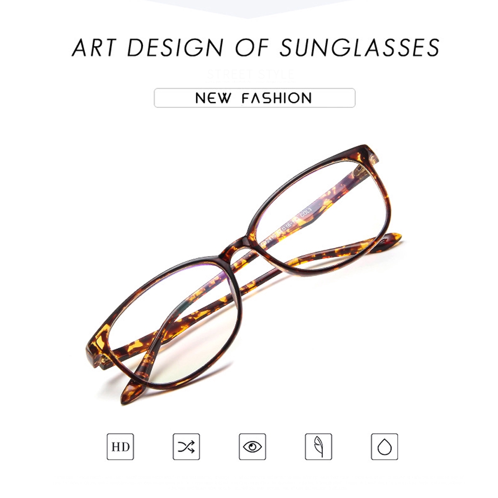 Mắt Kính Gọng Nhựa Trong Suốt Phong Cách Retro Thời Trang Unisex