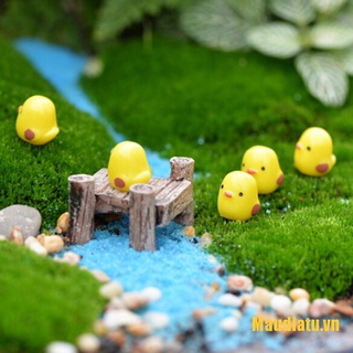Set 5 Mô Hình Gà Con Mini Trang Trí Sân Vườn