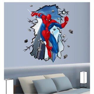 Decal người nhện 3D dán tường