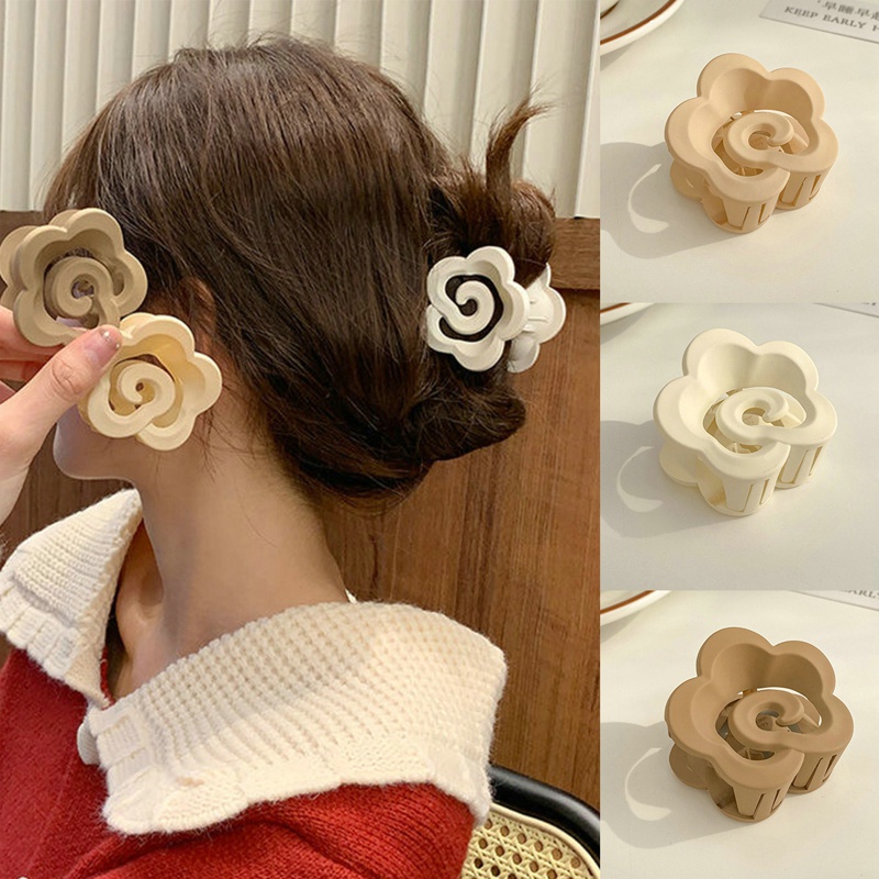Kẹp Tóc Hình Hoa / Trái Tim / Cá Mập Phong Cách Hàn Quốc Thanh Lịch Dành Cho Nữ