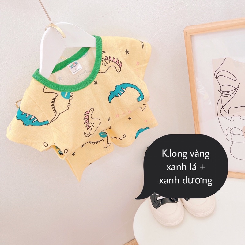 Bộ Cộc Tay Bé Trai, Bé Gái 8-15kg Chất Cotton Thông Hơi Thoáng Mát Hoạ Tiết Siêu Yêu - AN.KID