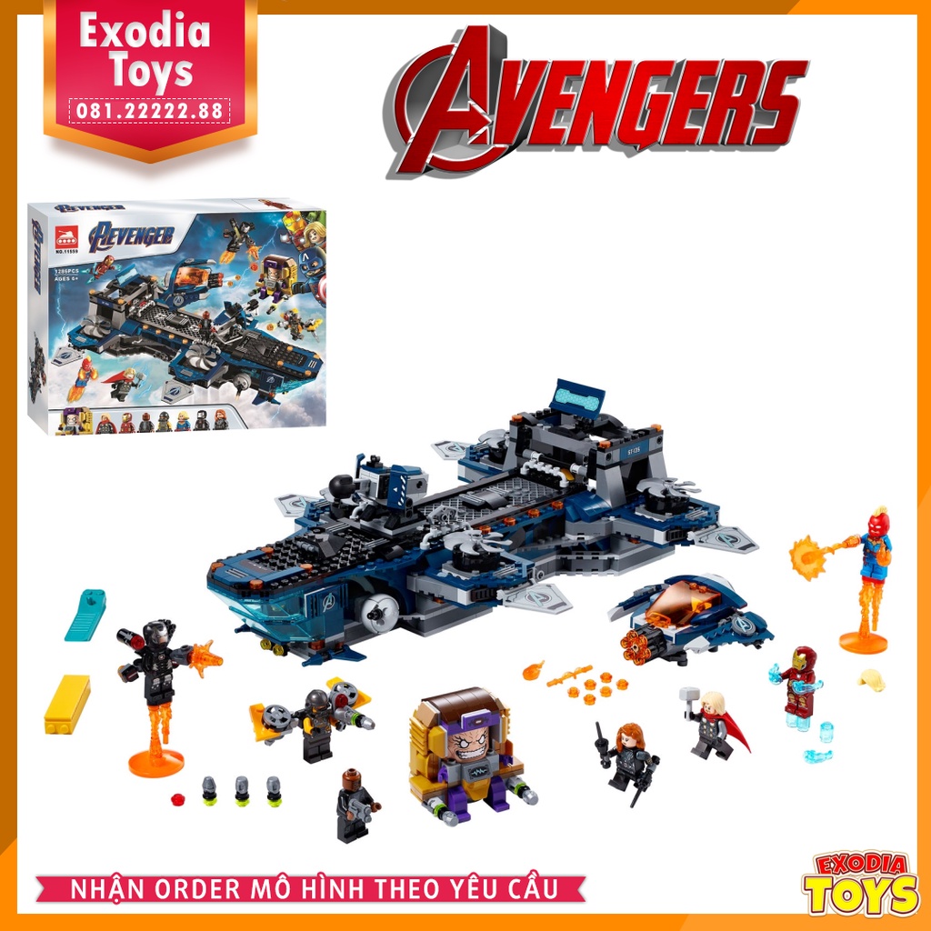 Xếp hình Chiến hạm trên không của Biệt Đội Siêu Anh Hùng : Avengers Helicarrier - BELA 11559 Lego Ideas 76153