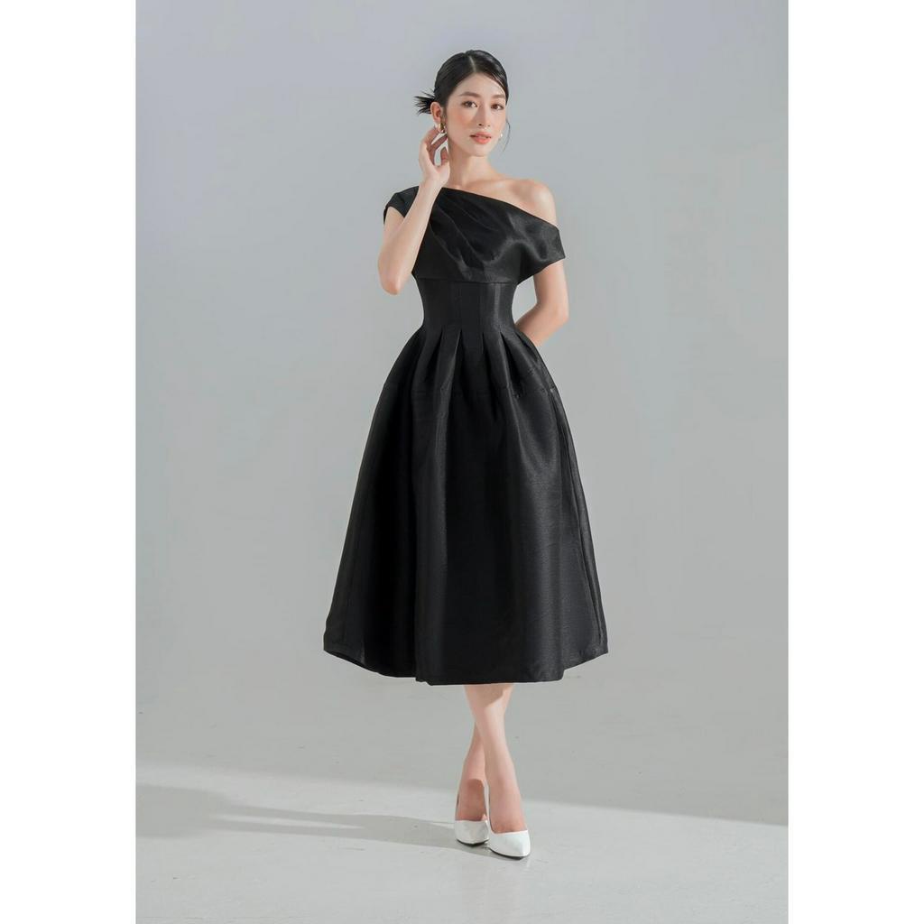 Đầm bigsize lệch vai dáng xòe tiểu thư bánh bèo  HN0523