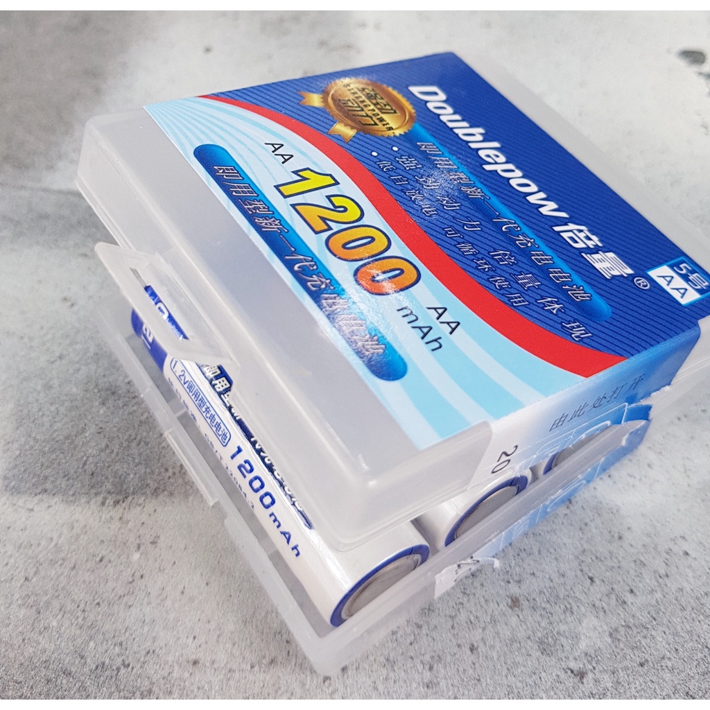 04 pin aa 1200mah sạc lại Doublepow pin tiểu sạc lại 1200 mah pin 2a Dung Lượng Thực - Hàng Chính Hãng
