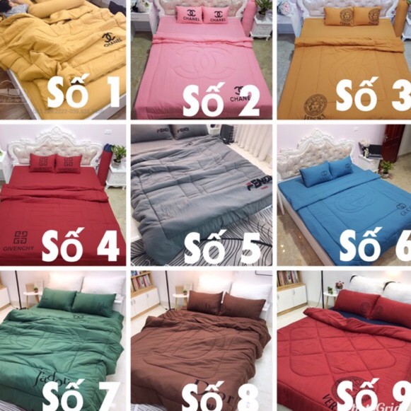 [GIÁ HỦY DIỆT] Trọn Bộ Chăn Ga Gối Cottong Đũi 5 Món Thương Hiệu