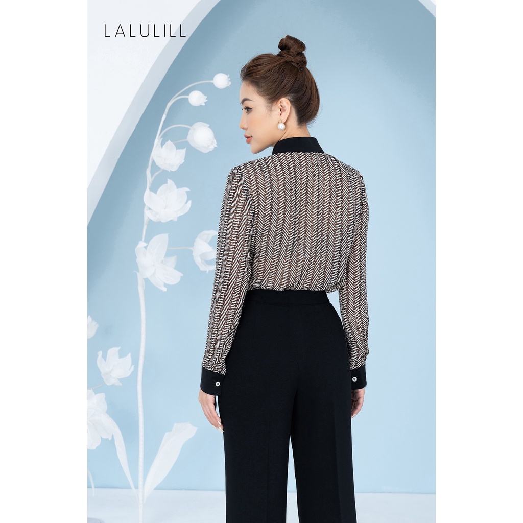 LALULILL - Quần suông không ly màu đen & trắng