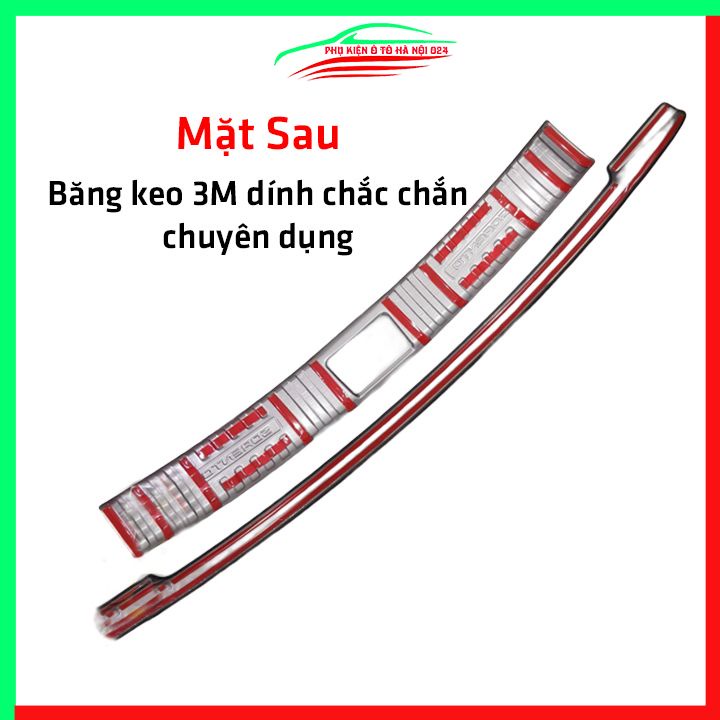 Ốp chống trầy cốp Sorento 2020-2022 thép không gỉ vân Titan chống trầy bảo vệ xe