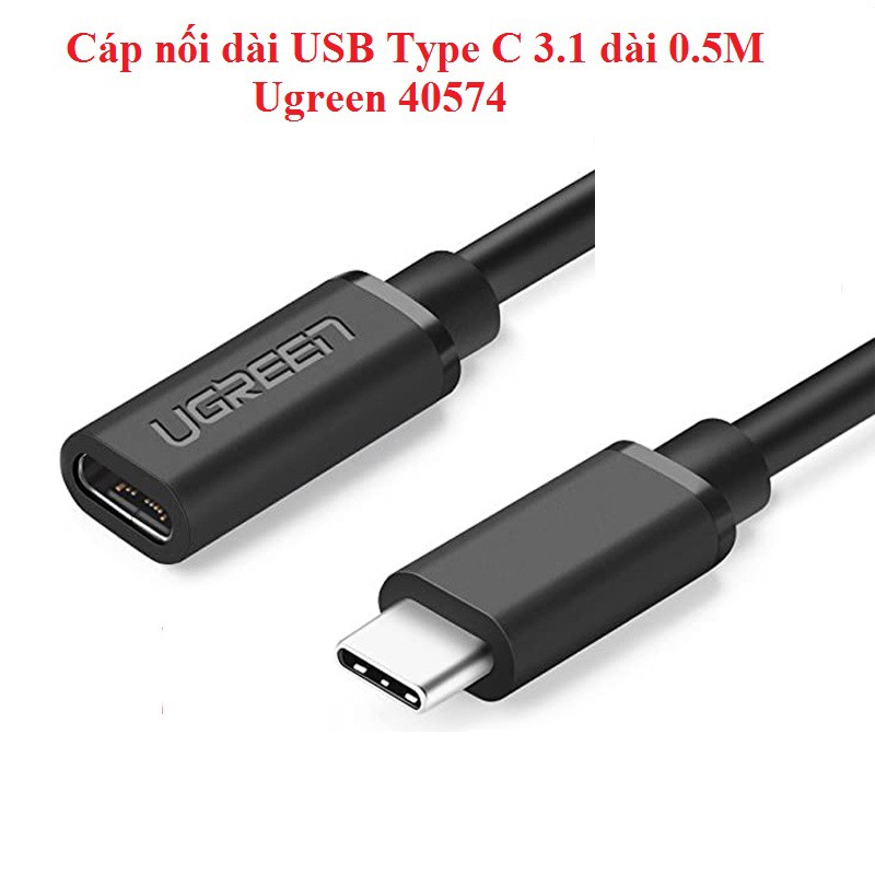 Cáp nối dài USB Type C 3.1 dài 0.5M Ugreen 40574 thumbnail