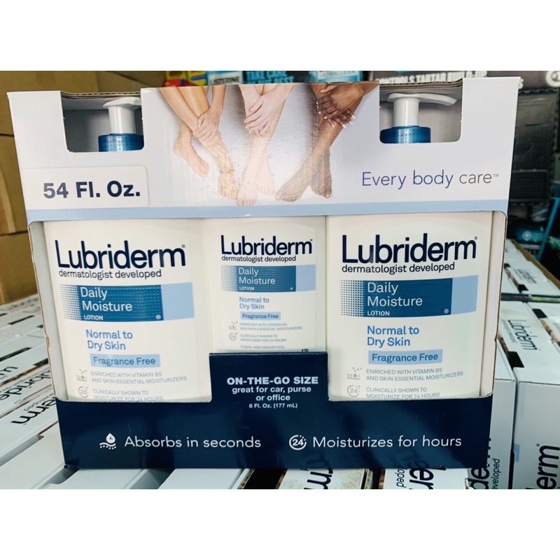 SỮA DƯỠNG THỂ LUBRIDERM set 3 chai
